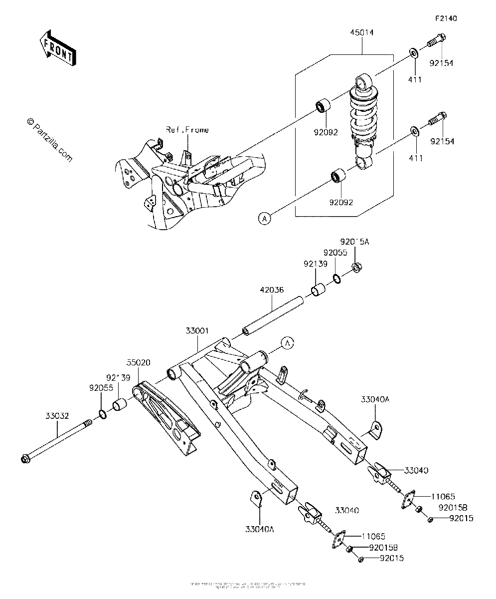 Diagrama de SWINGARM SHOCK ABSORBER