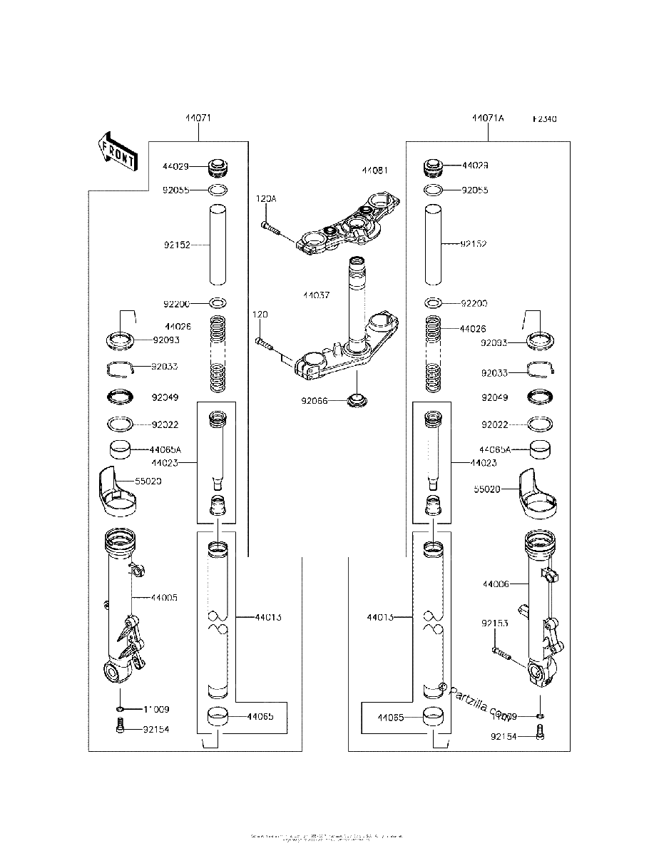 Diagrama de FRONT FORK