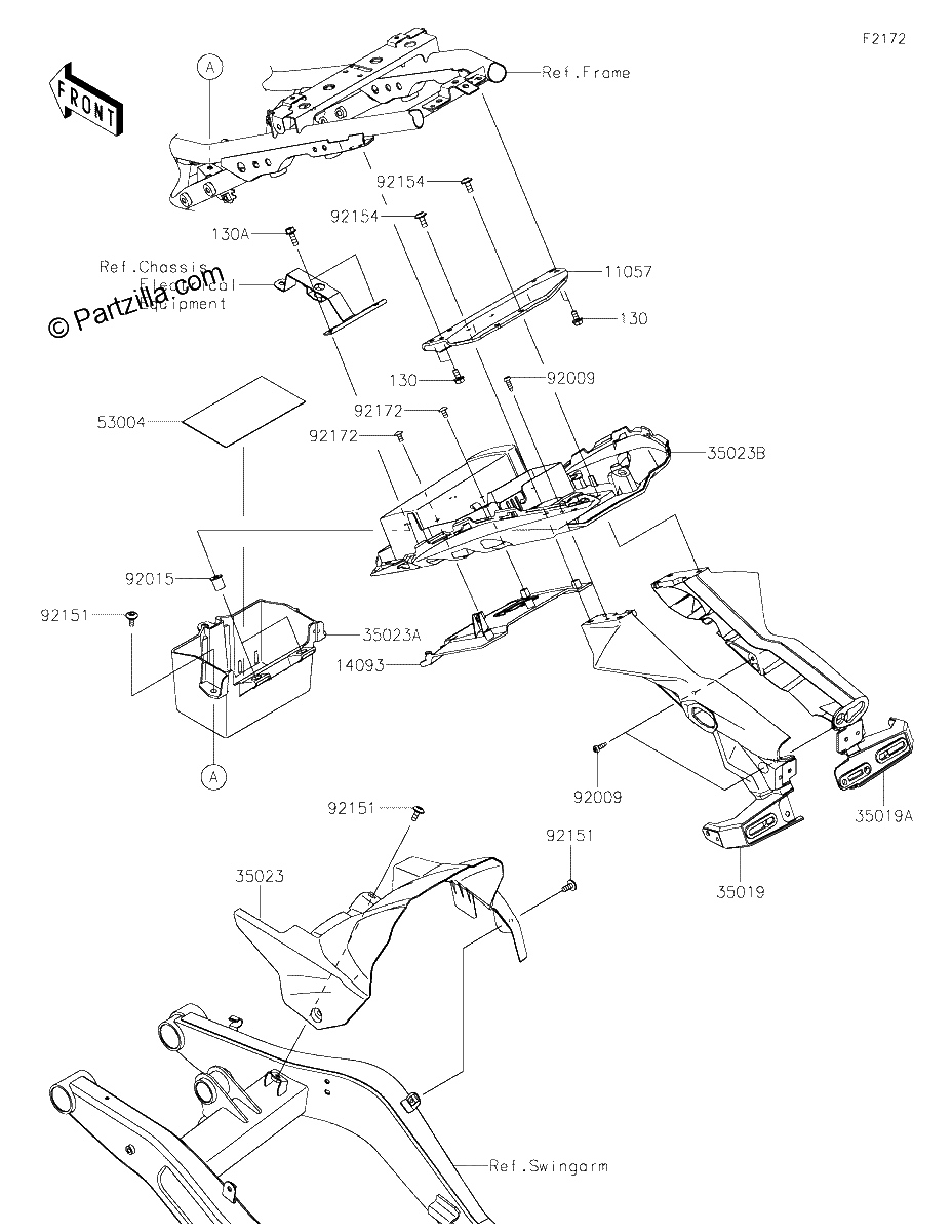 Diagrama de REAR FENDER S