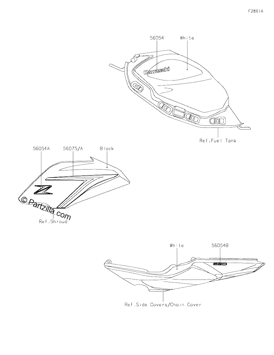 Diagrama de DECALS WHITE GHF