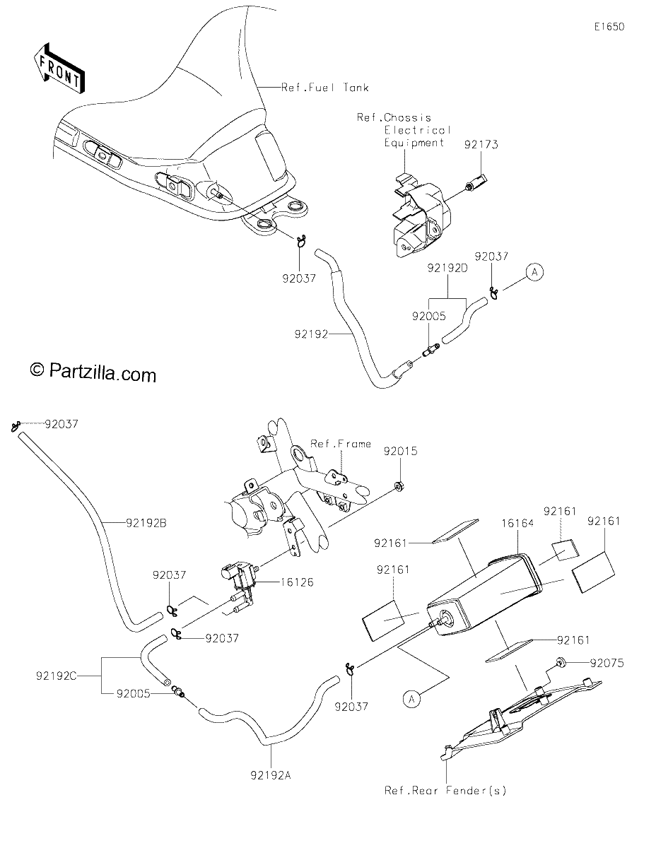 Diagrama de FUEL EVAPORATIVE SYSTEM CA