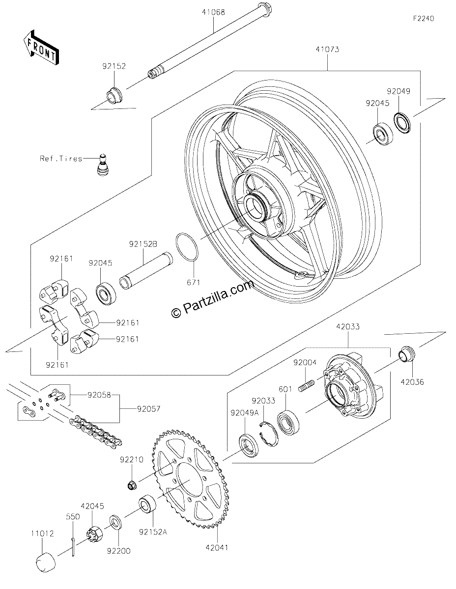 Diagrama de REAR WHEEL CHAIN