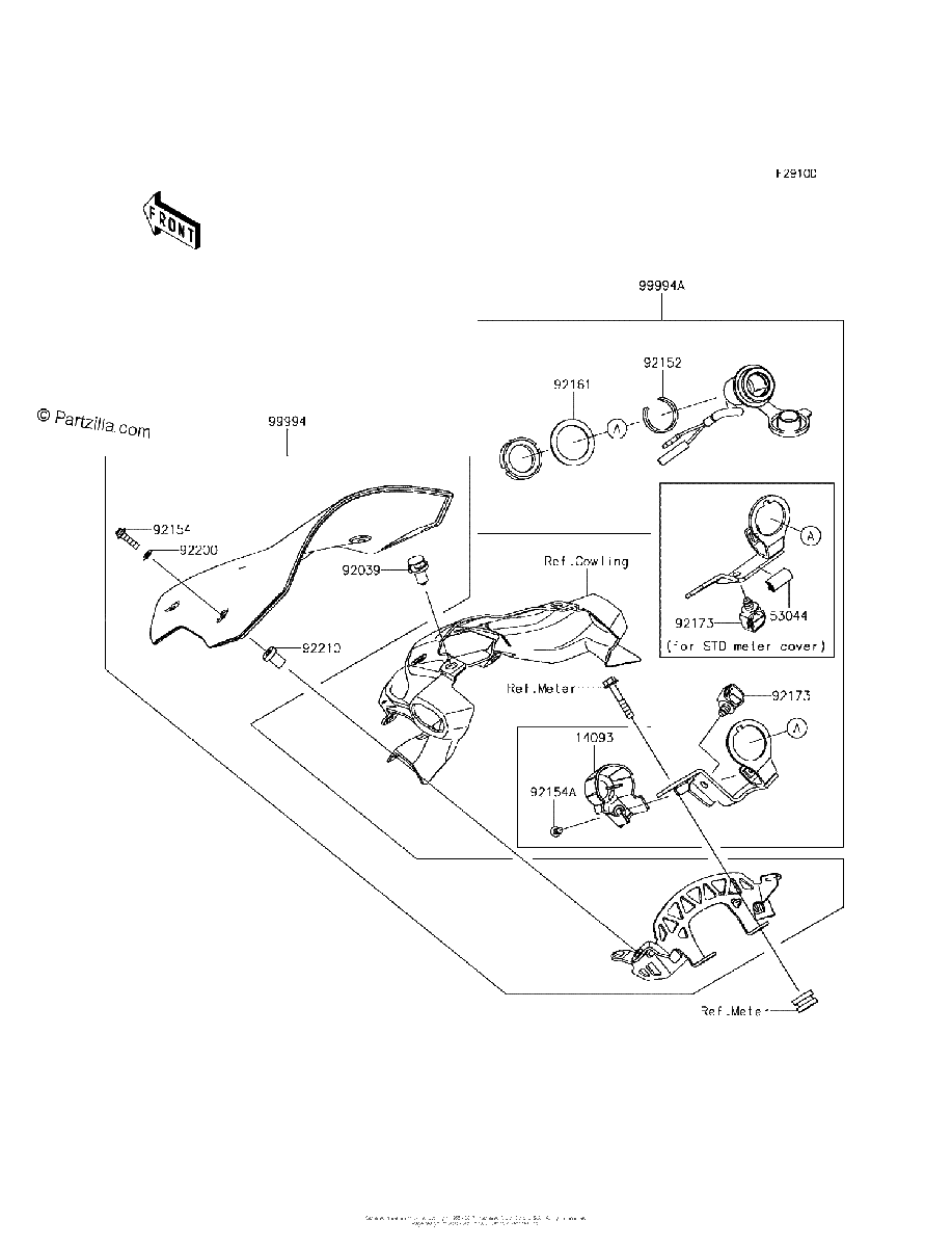 Diagrama de ACCESSORY LARGE METER COVER
