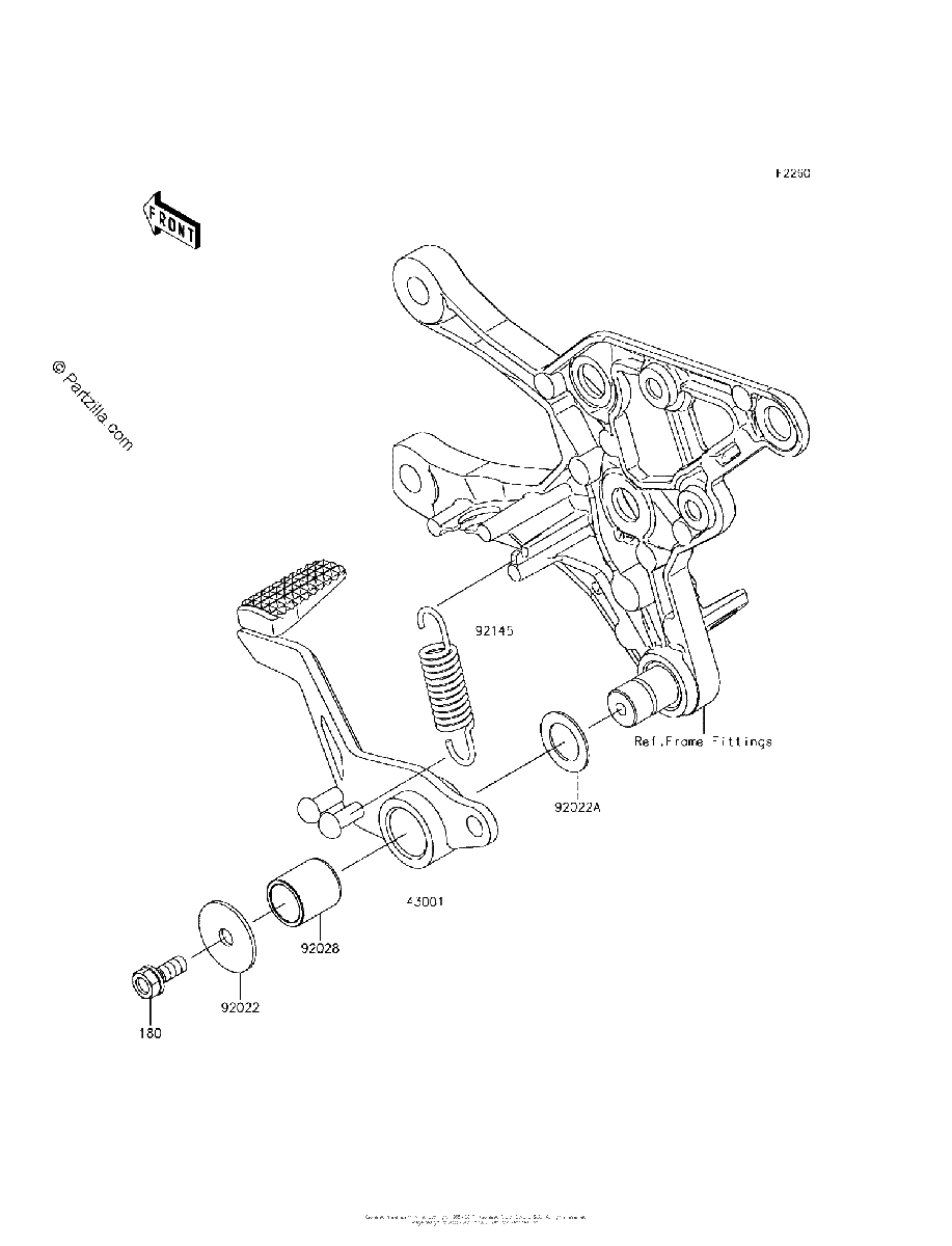 Diagrama de BRAKE PEDAL TORQUE LINK