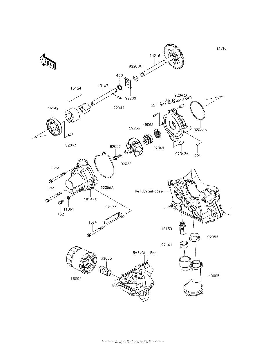 Diagrama de OIL PUMP OIL FILTER