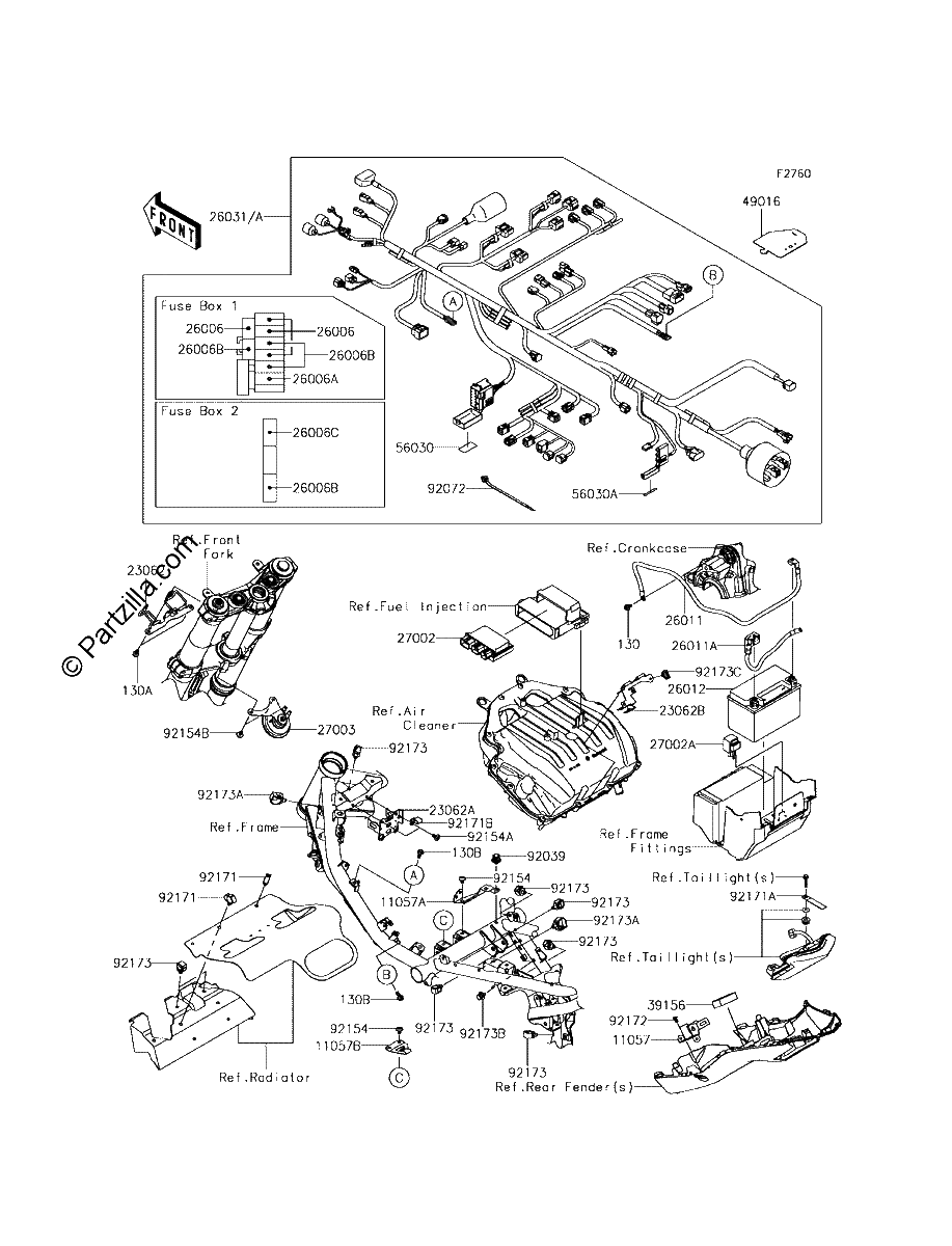Diagrama de CHASSIS ELECTRICAL EQUIPMENT