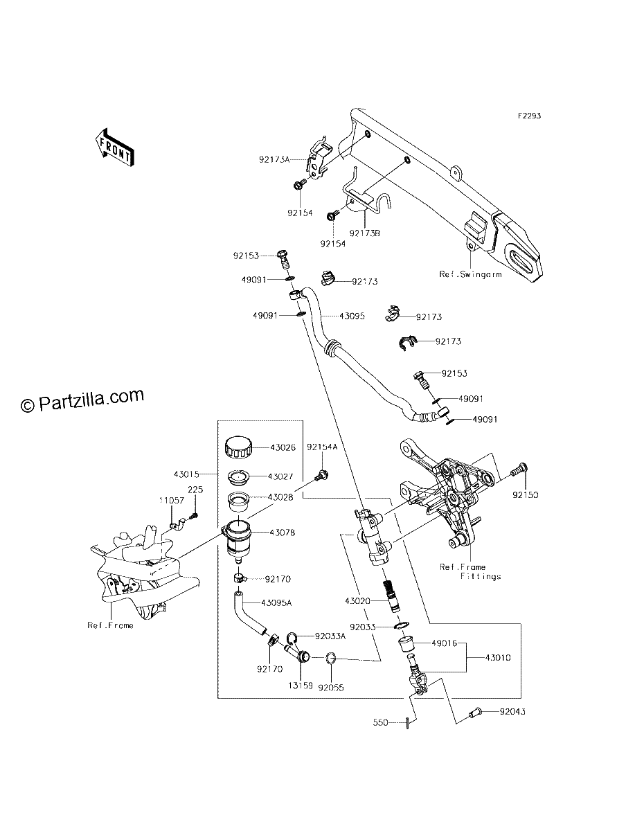 Diagrama de REAR MASTER CYLINDER