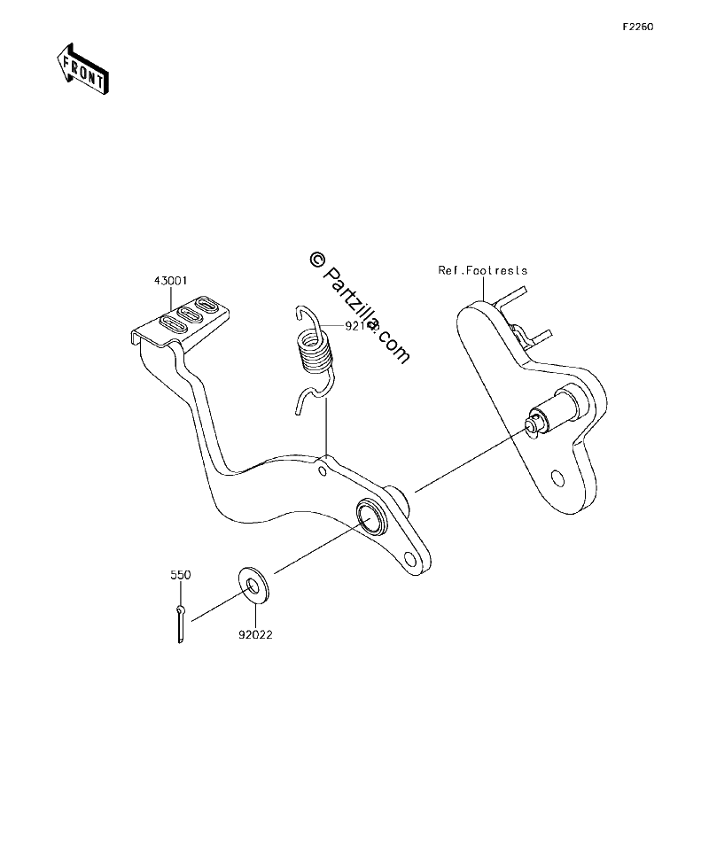Diagrama de BRAKE PEDAL TORQUE LINK
