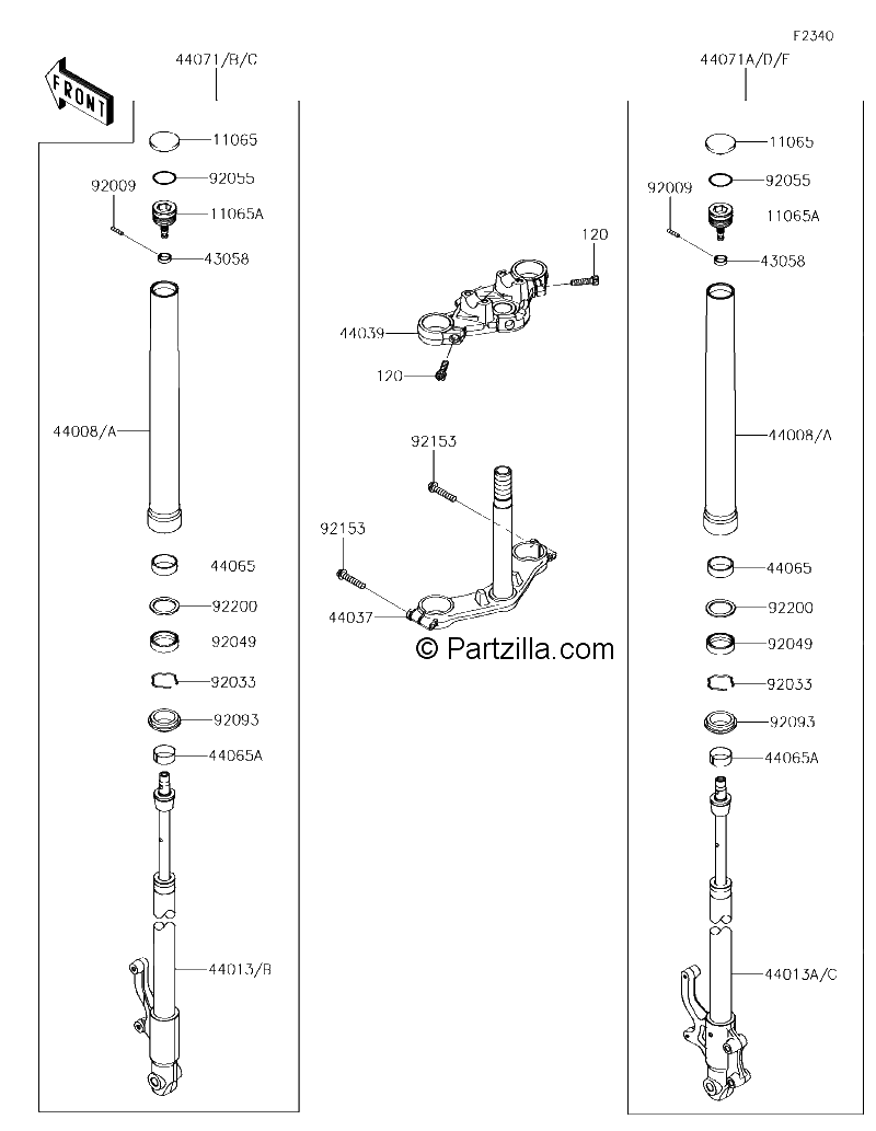 Diagrama de FRONT FORK