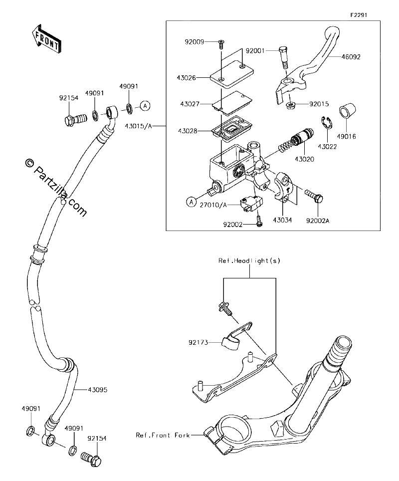Diagrama de FRONT MASTER CYLINDER