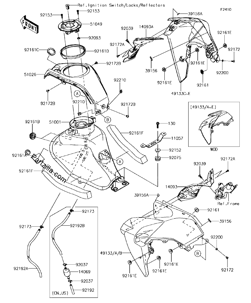 Diagrama de FUEL TANK JHF JJF