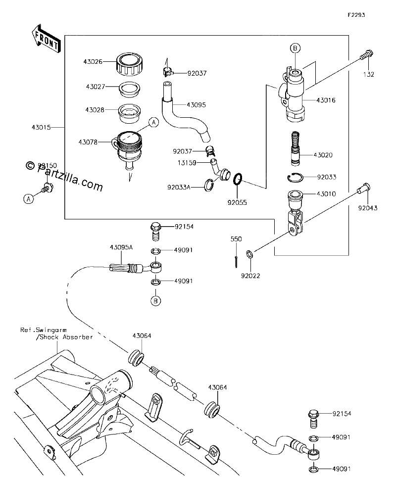 Diagrama de REAR MASTER CYLINDER