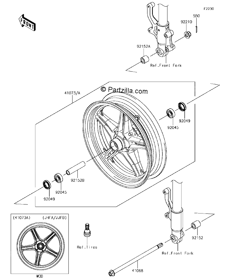 Diagrama de FRONT WHEEL