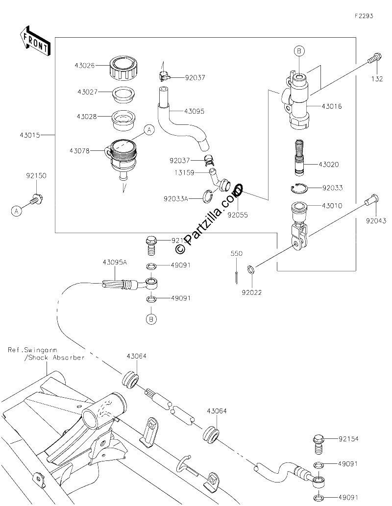 Diagrama de REAR MASTER CYLINDER