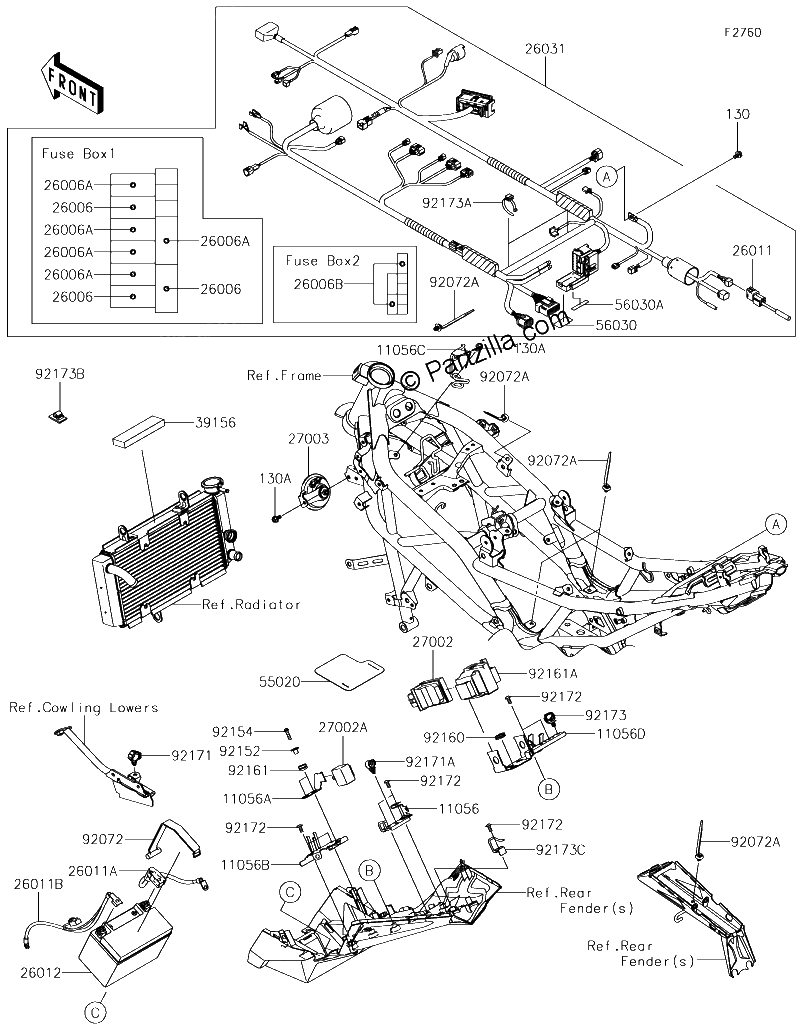 Diagrama de CHASSIS ELECTRICAL EQUIPMENT