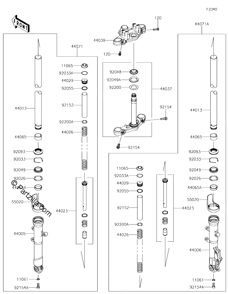 Diagrama de FRONT FORK
