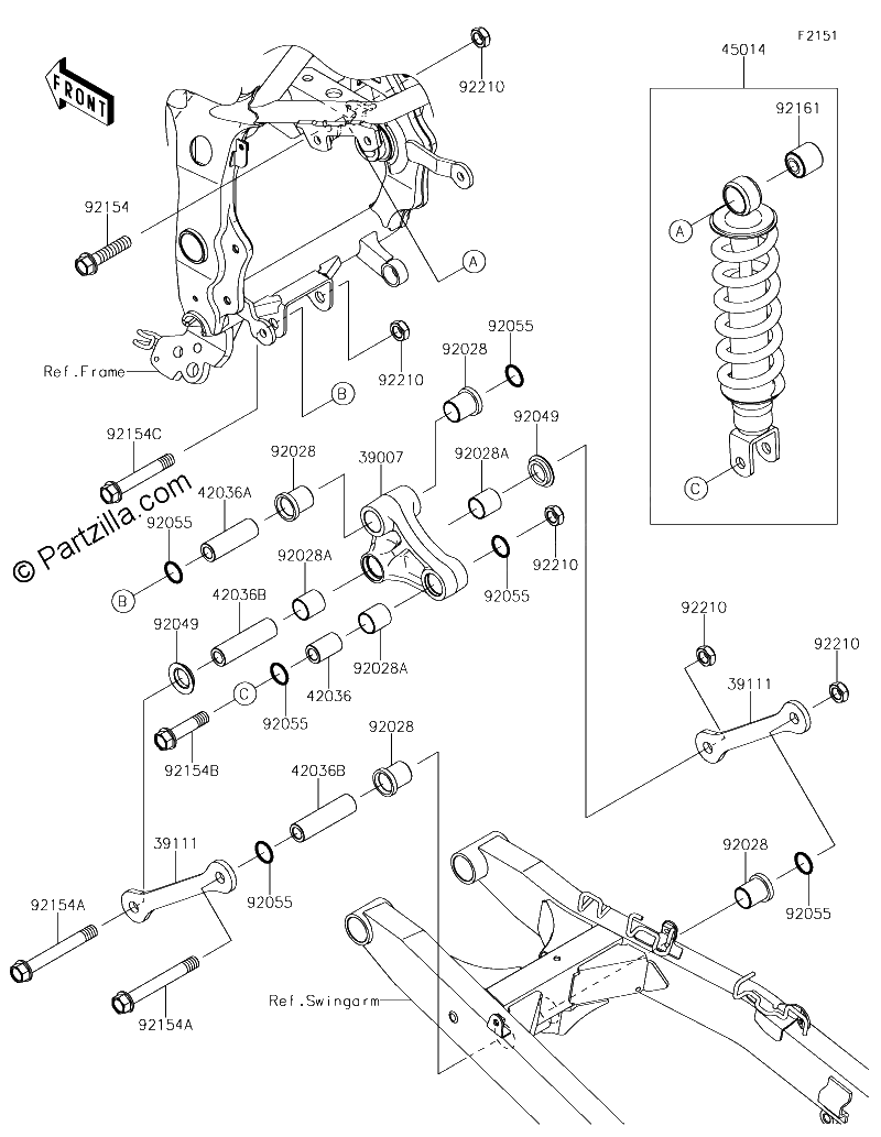 Diagrama de SUSPENSION SHOCK ABSORBER