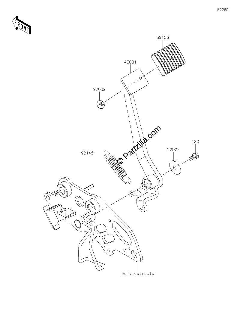 Diagrama de BRAKE PEDAL TORQUE LINK