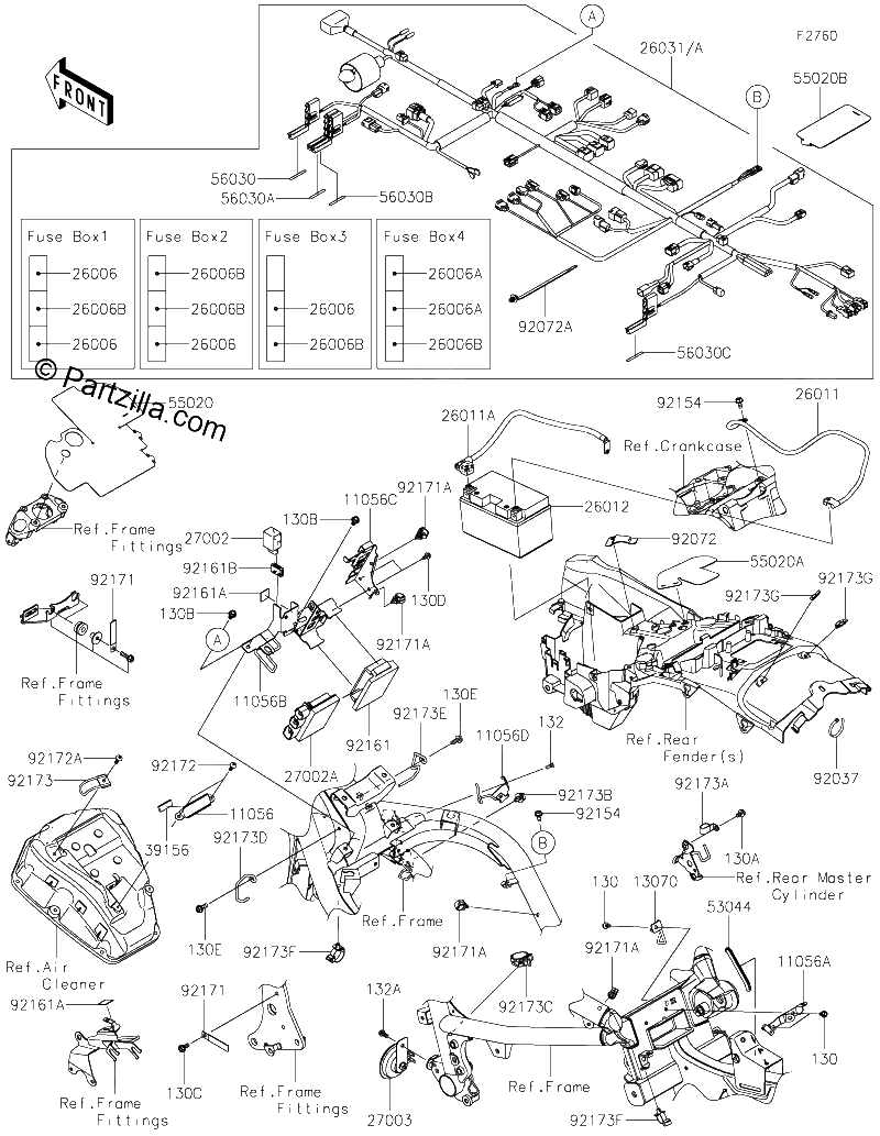 Diagrama de CHASSIS ELECTRICAL EQUIPMENT