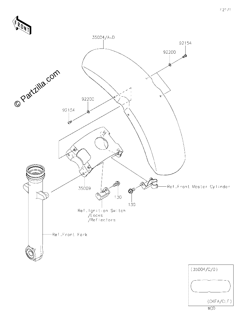 Diagrama de FRONT FENDER S
