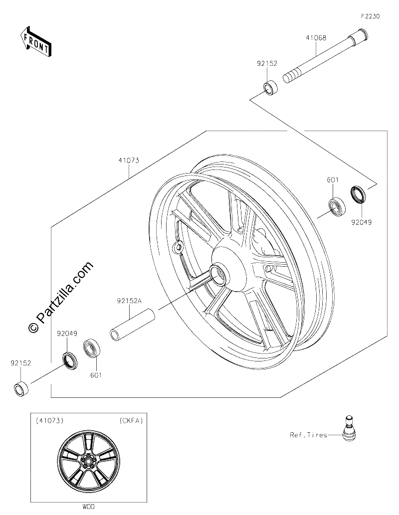 Diagrama de FRONT WHEEL