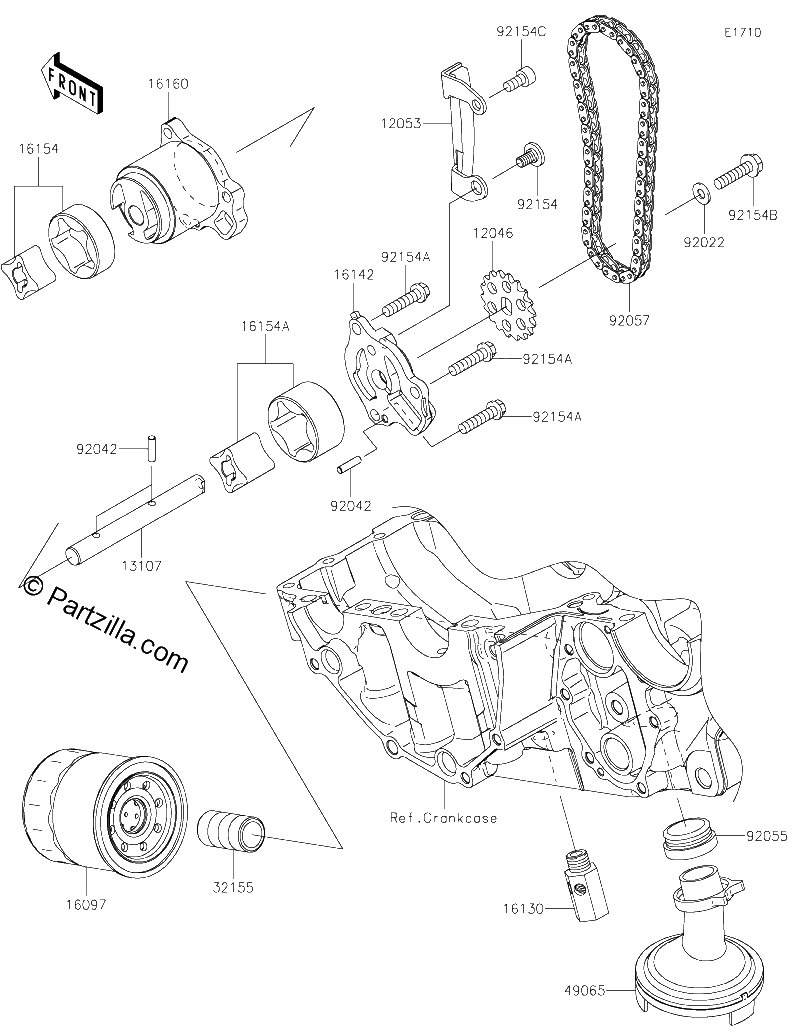 Diagrama de OIL PUMP OIL FILTER