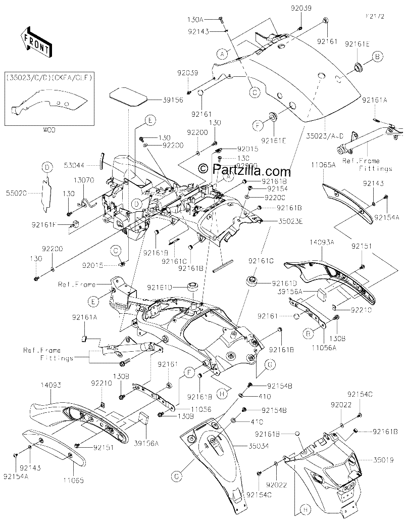 Diagrama de REAR FENDER S