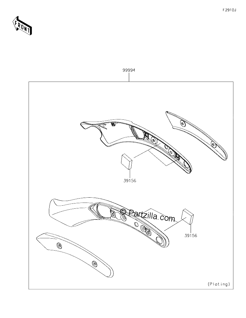 Diagrama de ACCESSORY FENDER STRUT COVER
