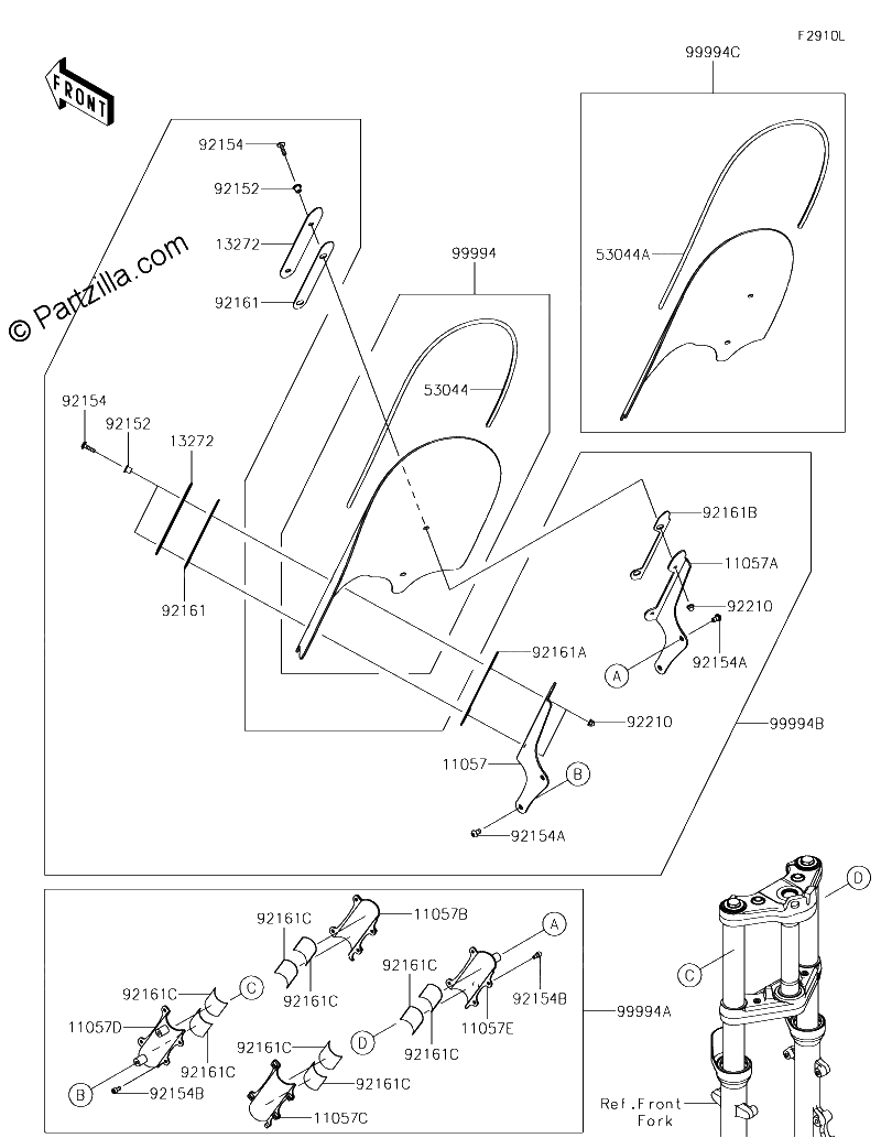 Diagrama de ACCESSORY WINDSHIELD