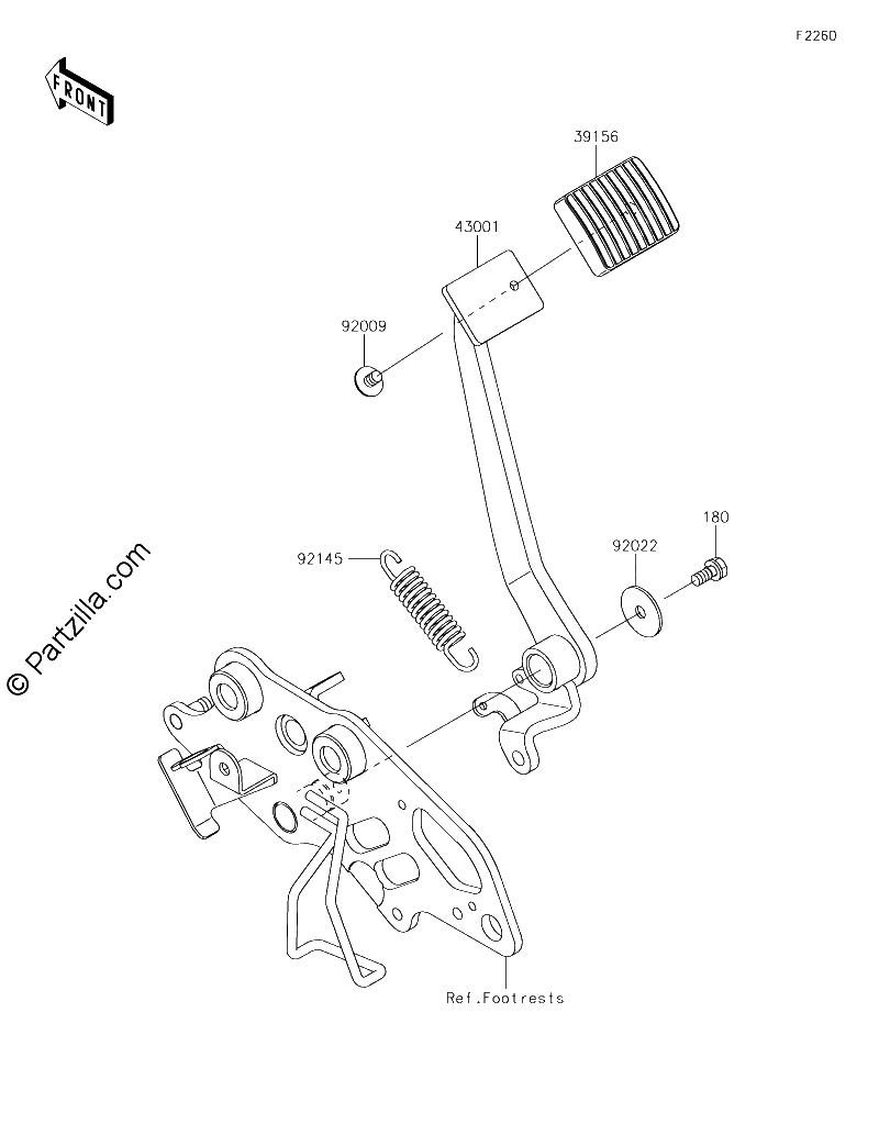 Diagrama de BRAKE PEDAL TORQUE LINK
