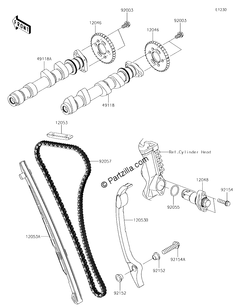 Diagrama de CAMSHAFT S TENSIONER