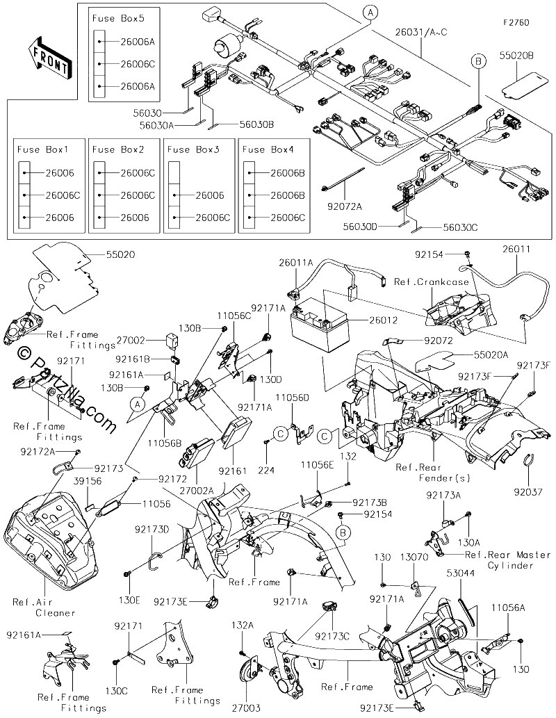 Diagrama de CHASSIS ELECTRICAL EQUIPMENT