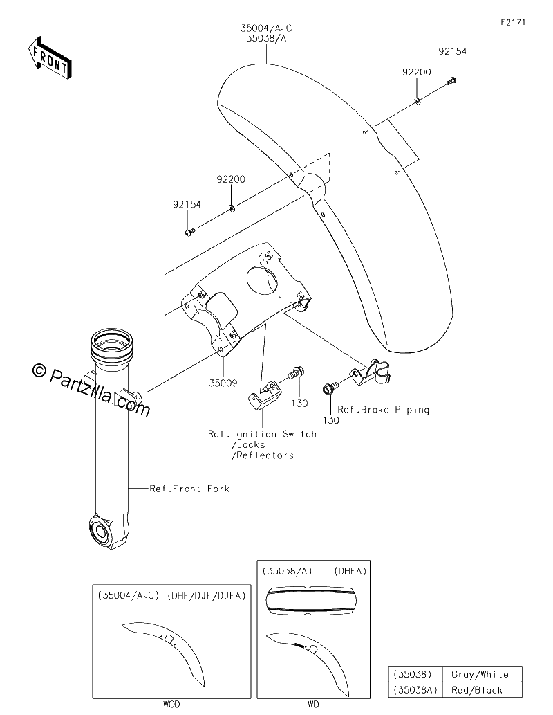 Diagrama de FRONT FENDER S