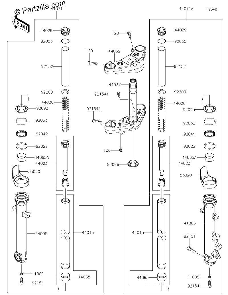 Diagrama de FRONT FORK