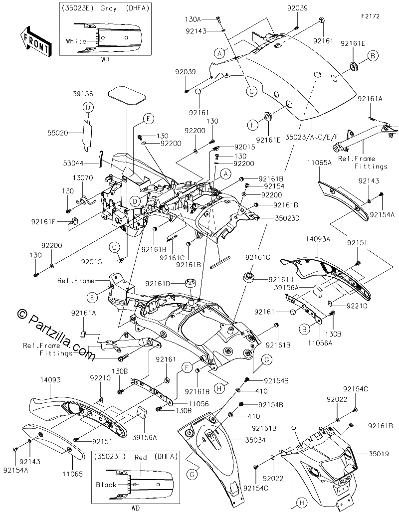Diagrama de REAR FENDER S