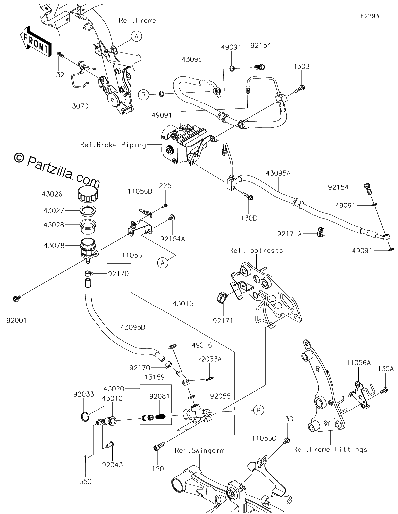 Diagrama de REAR MASTER CYLINDER