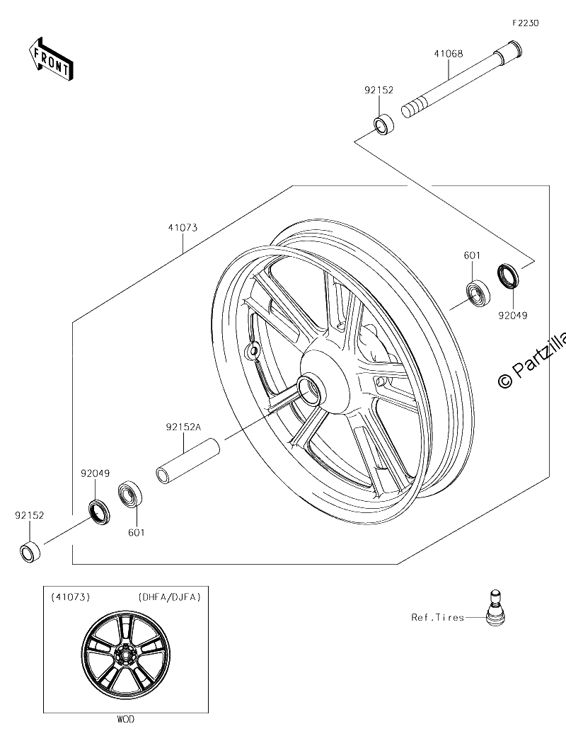 Diagrama de FRONT WHEEL