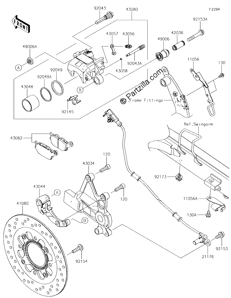 Diagrama de REAR BRAKE