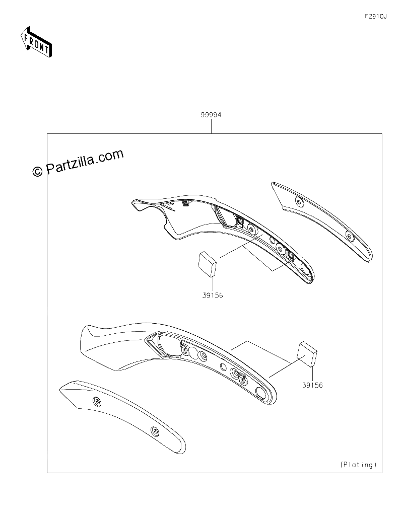 Diagrama de ACCESSORY FENDER STRUT COVER