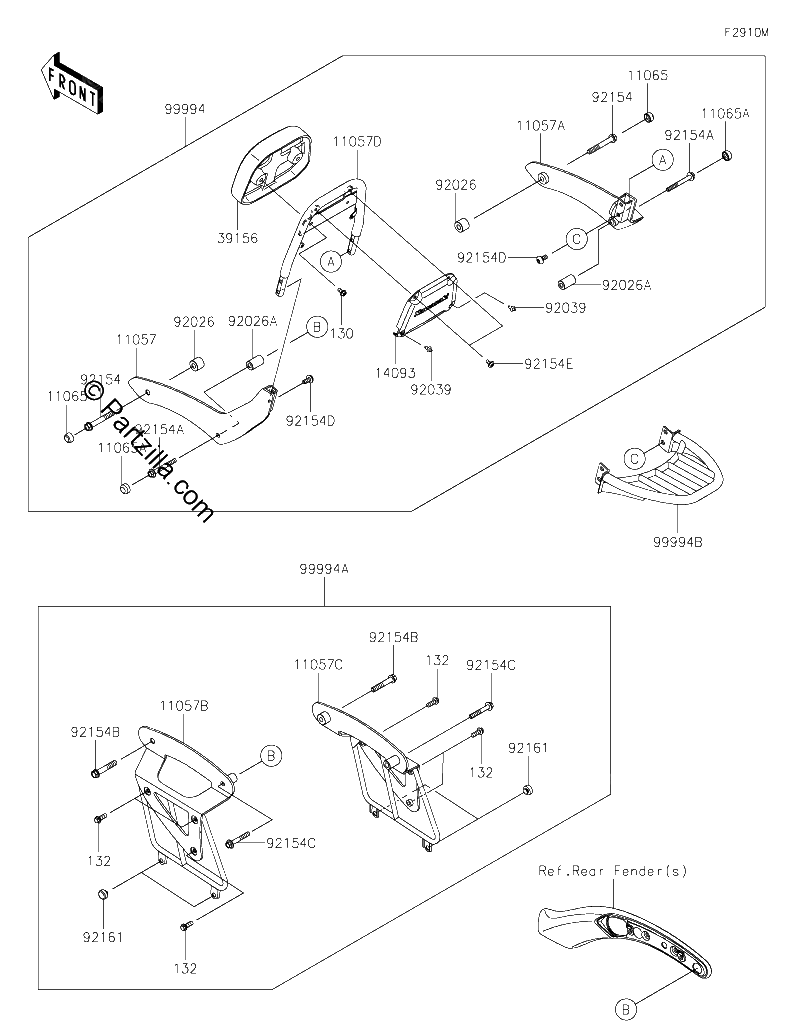 Diagrama de ACCESSORY PASSENGER BACKREST