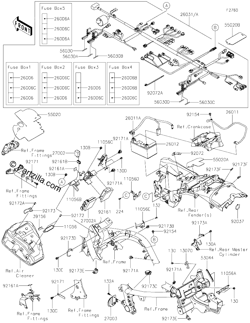 Diagrama de CHASSIS ELECTRICAL EQUIPMENT