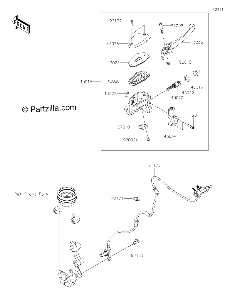 Diagrama de FRONT MASTER CYLINDER