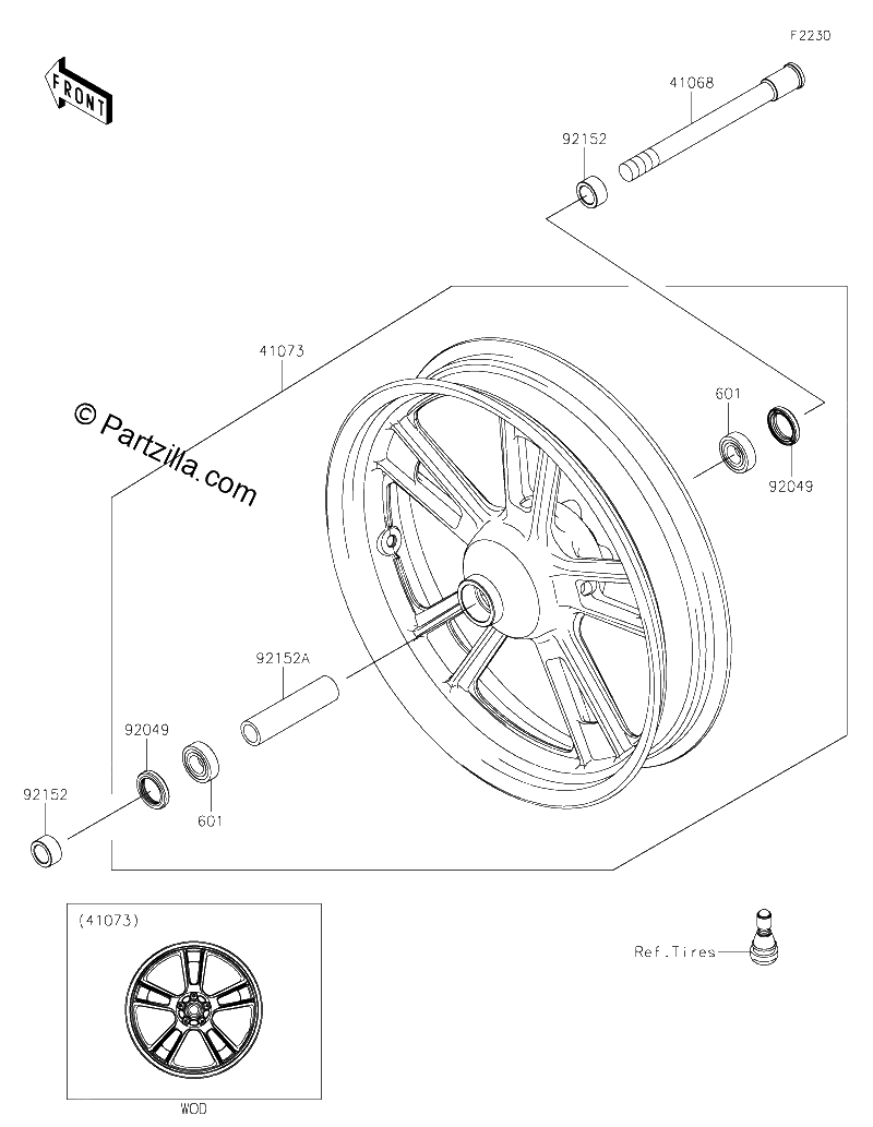 Diagrama de FRONT WHEEL