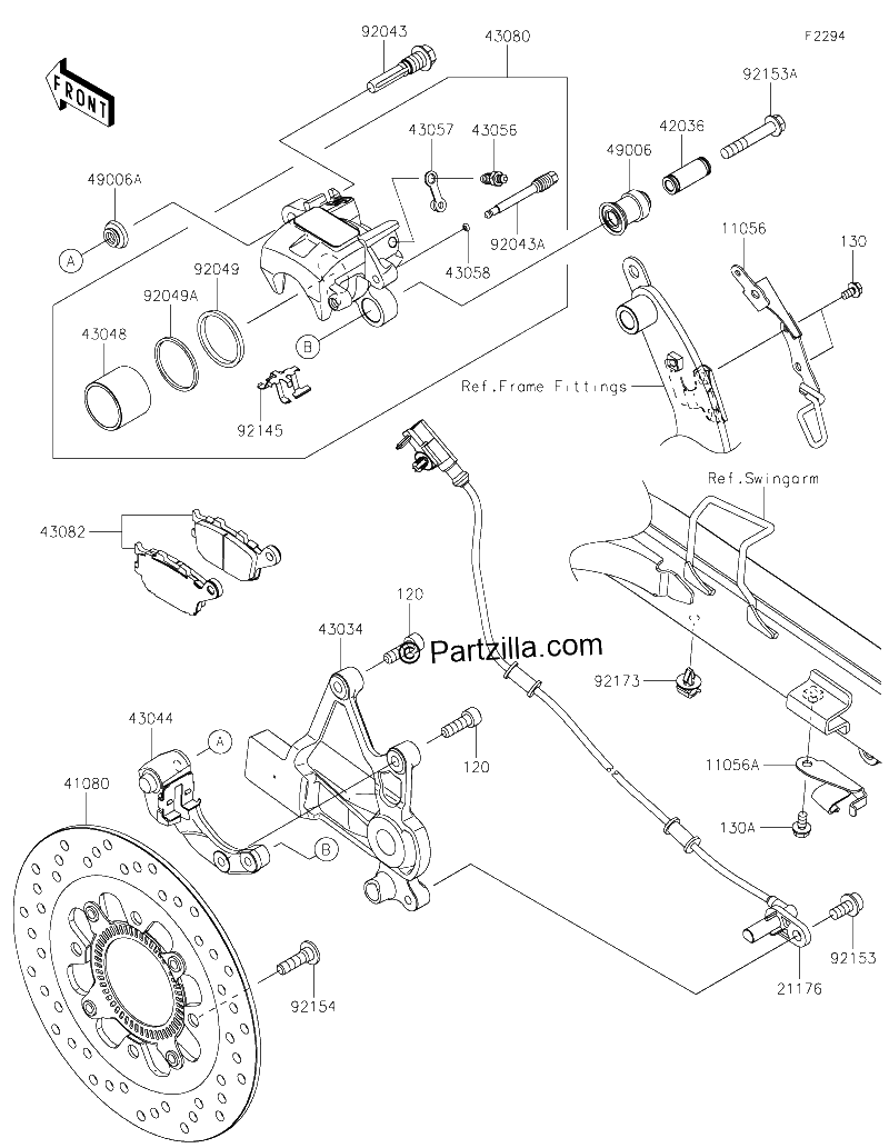 Diagrama de REAR BRAKE