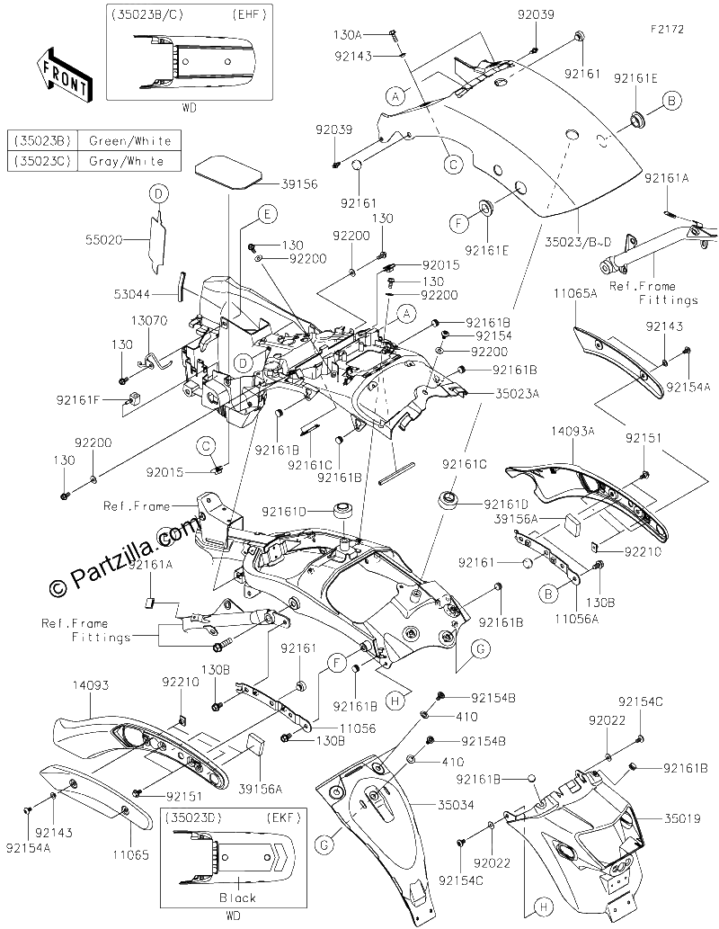 Diagrama de REAR FENDER S