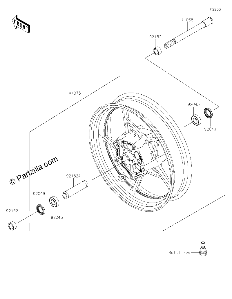 Diagrama de FRONT WHEEL