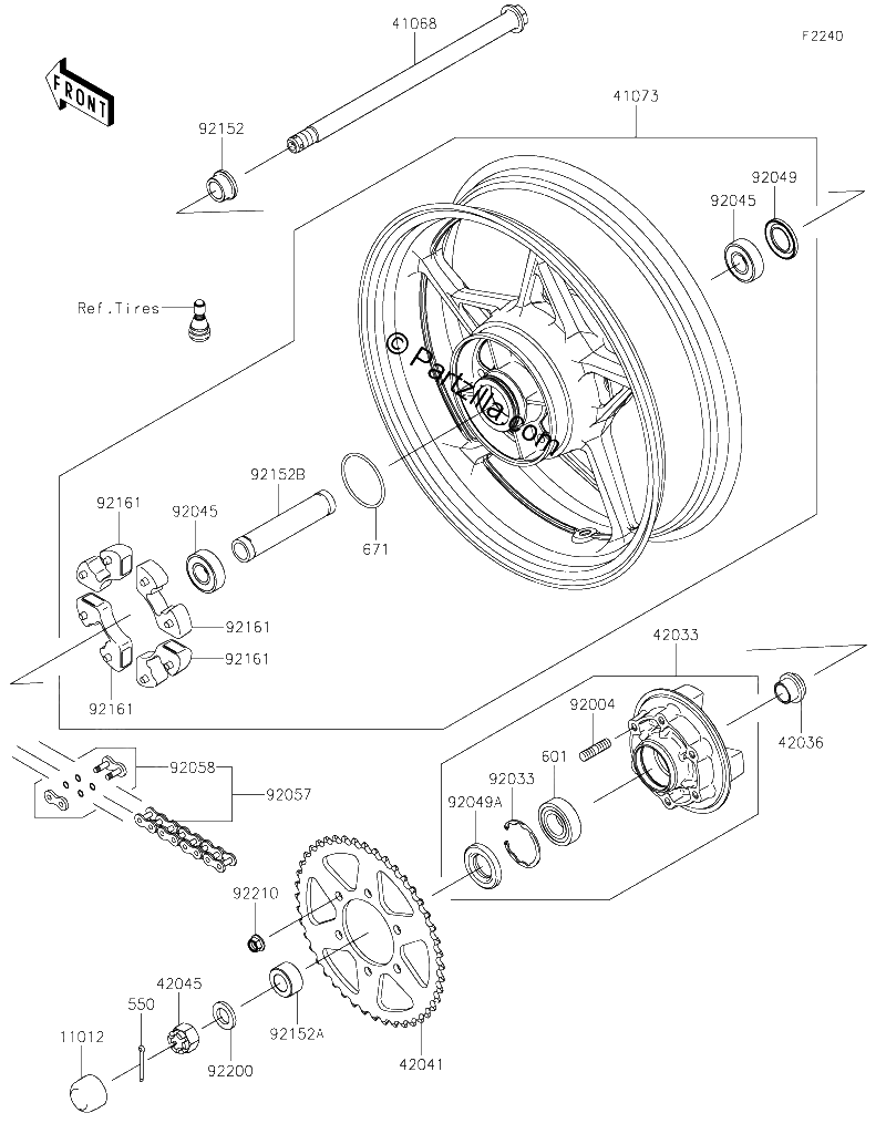 Diagrama de REAR WHEEL CHAIN