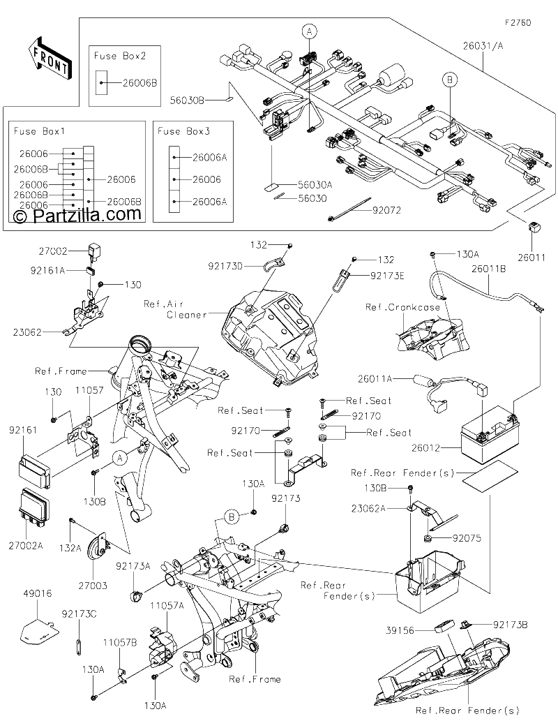 Diagrama de CHASSIS ELECTRICAL EQUIPMENT