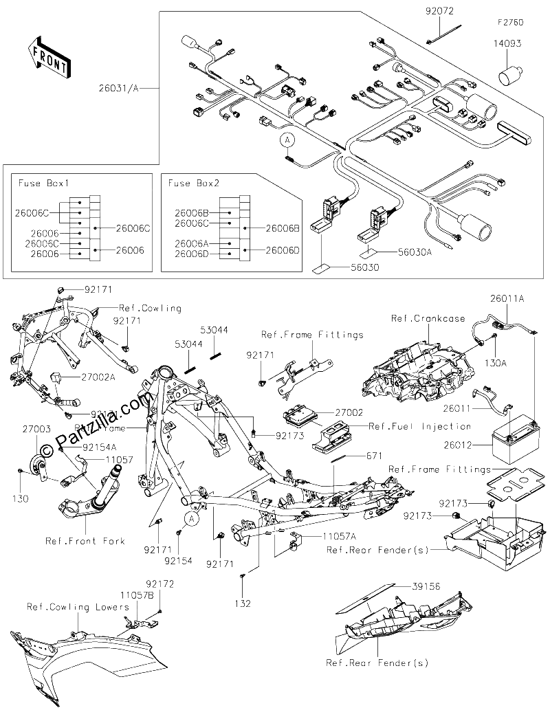 Diagrama de CHASSIS ELECTRICAL EQUIPMENT