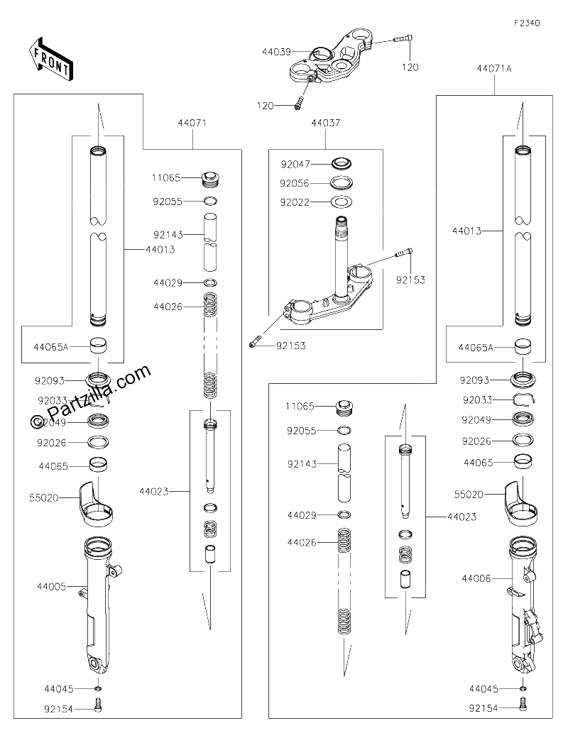 Diagrama de FRONT FORK